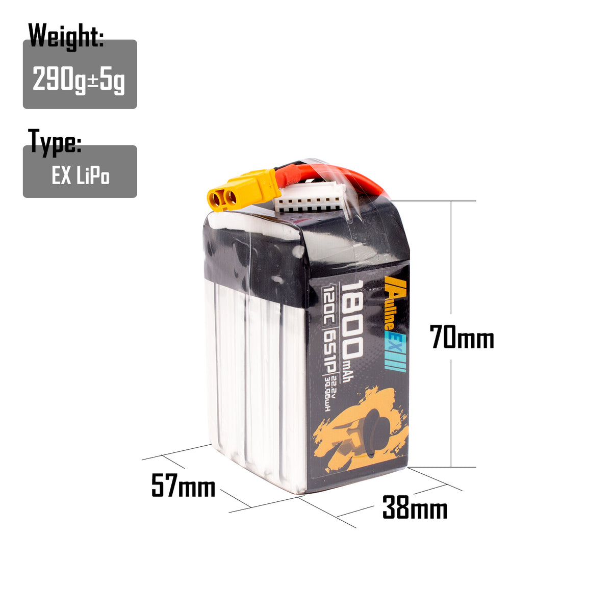 5PCS EX 1800MAH 6S1P 22.2V 120C XT60 – Auline Innovation Co.,LTD