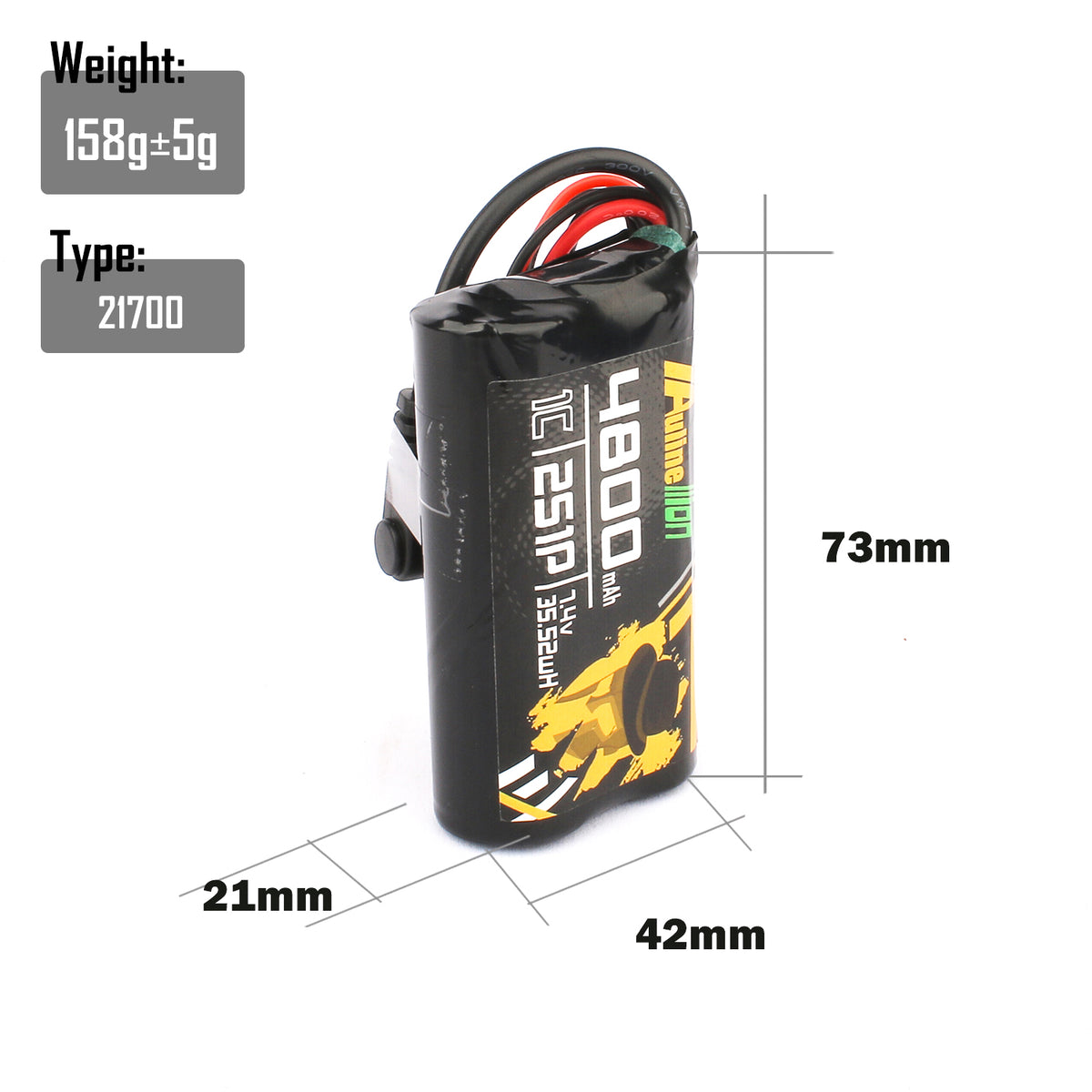 21700 LI-ON 4800mAh 2S 7.4v DC5.21 for FPV Goggles – Auline Innovation Co.,LTD