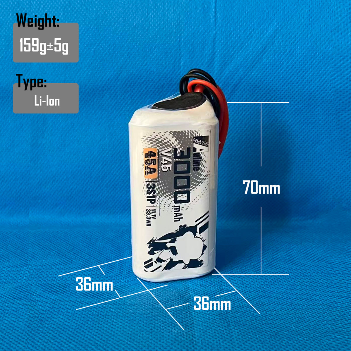 18650 V45 3000MAH 3S1P 11.1V 45A XT30/XT60 – Auline Innovation Co.,LTD
