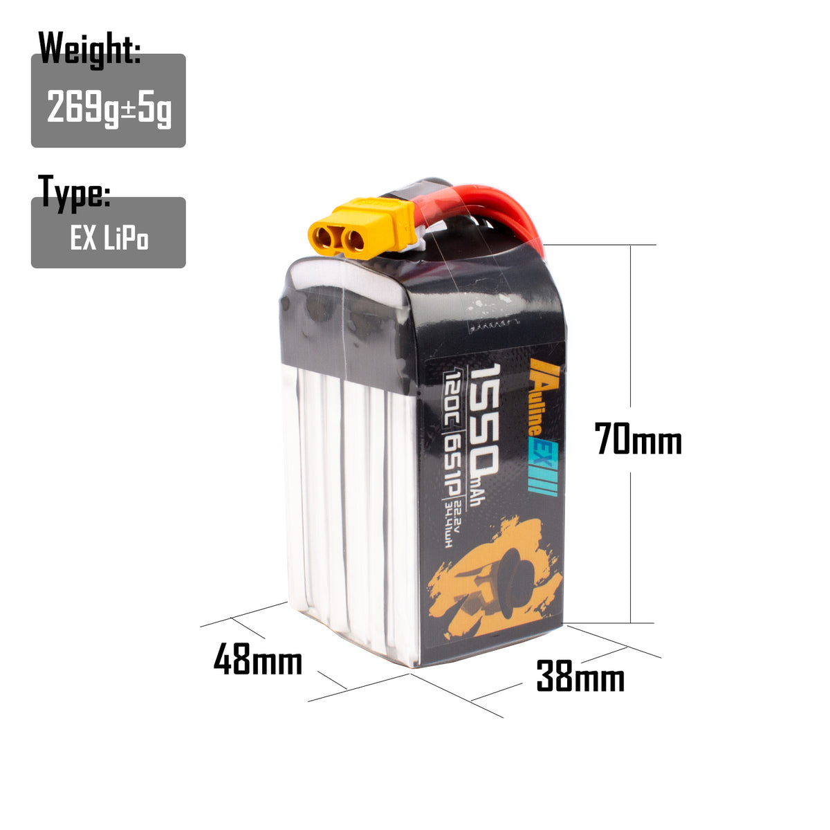 5PCS EX 1550MAH 6S1P 22.2V 120C XT60 – Auline Innovation Co.,LTD