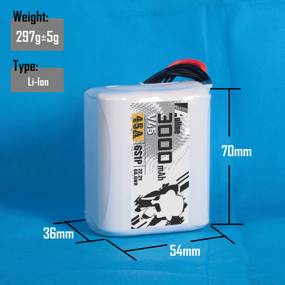 18650 V45 3000MAH 6S1P 22.2V 45A XT60 – Auline Innovation Co.,LTD