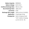 21700 A45 8000MAH 8S2P 29.6V 90A XT60/XT90