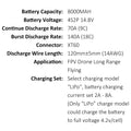 21700 40T 8000MAH 4S2P 14.8V 70A XT60/XT90