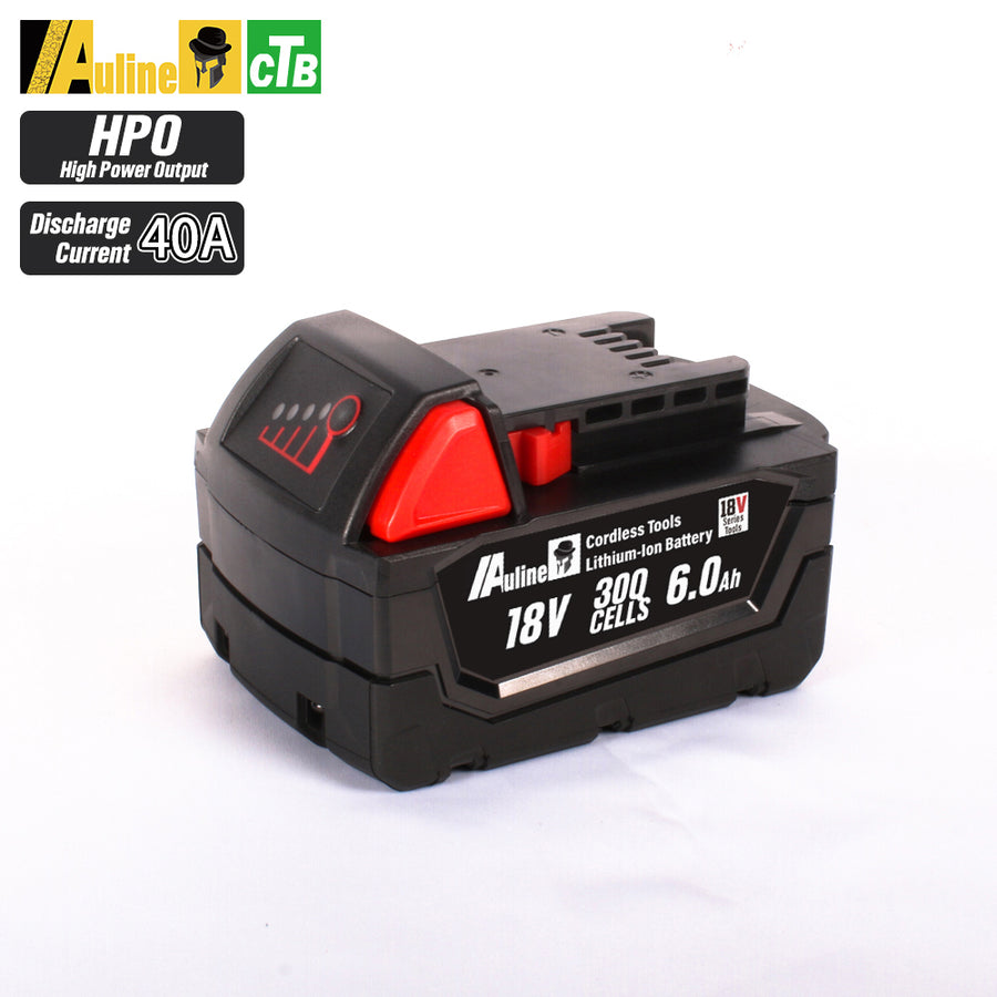 CTB 18-Volt 6.0Ah 30Q 18650 Li-Ion High Power Output Battery Pack for Milwaukee M18 Cordless Tools
