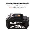 CTB 18-Volt 5.2Ah VTC5A 18650 Li-Ion Super High Power Output Battery Pack For Makita 18V Cordless Tools