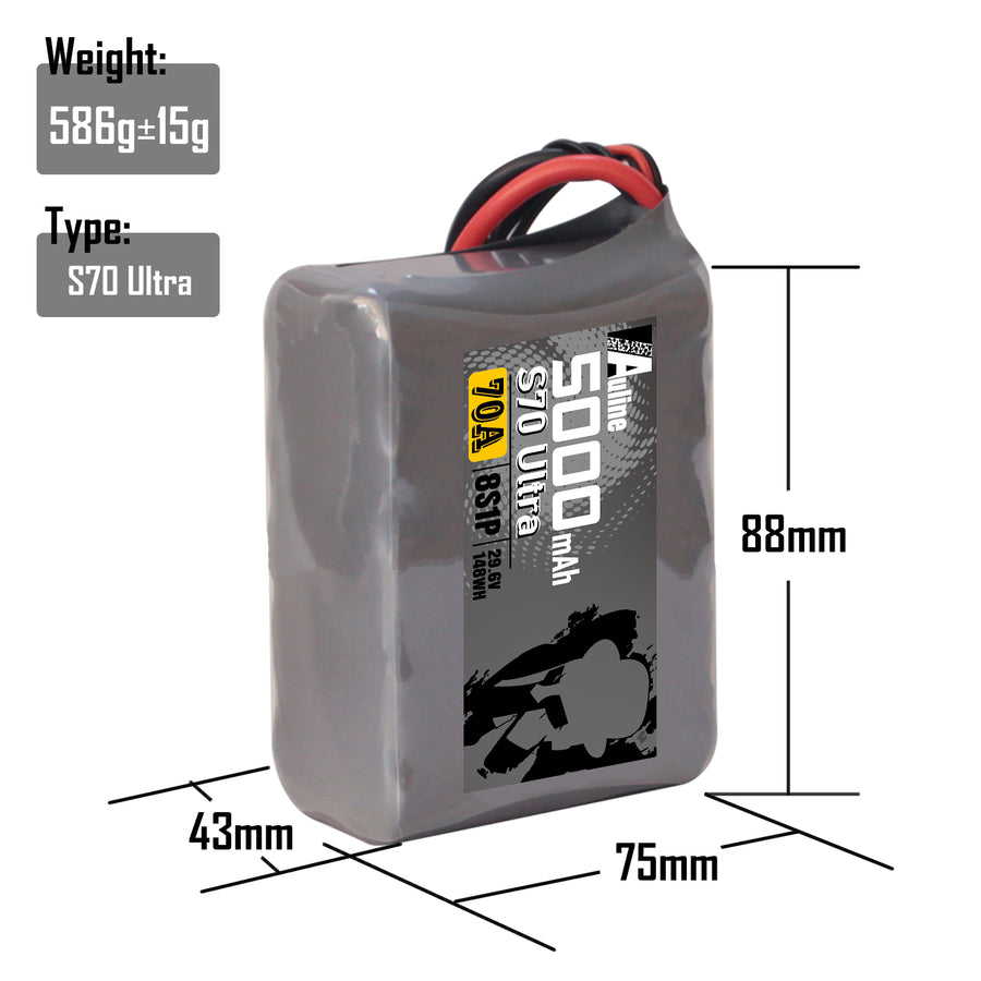 21700 S70 Ultra 5000MAH 8S1P 29.6V 70A XT60