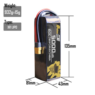 5PCS XR 5000MAH 8S1P 29.6V 60C XT60