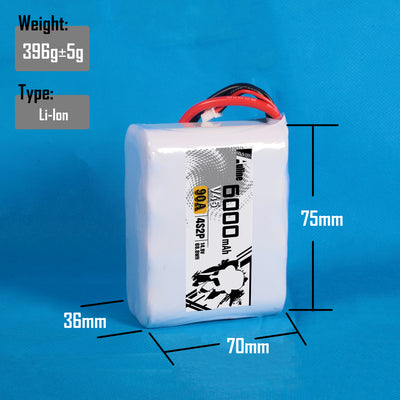 18650 V45 6000MAH 4S2P 14.8V 90A XT60