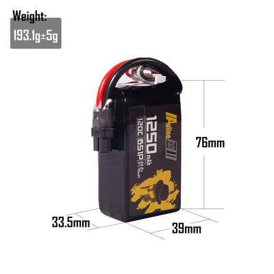 5PCS SR 1250MAH 6S1P 22.2V 120C XT60