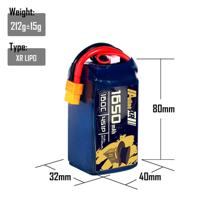 5PCS XR 1650MAH 4S1P 14.8V 160C XT60