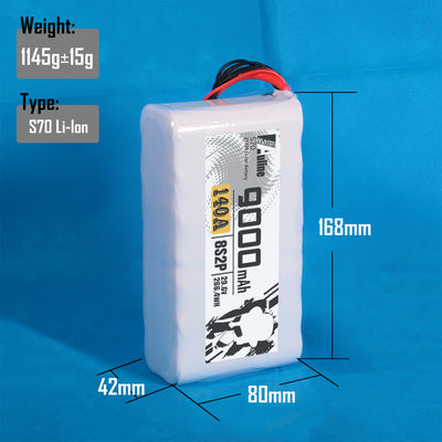 S70 21700 9000MAH 8S2P 29.6V 140A XT60/XT90