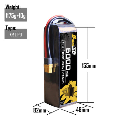 5PCS XR 6000MAH 8S1P 29.6V 80C XT60/XT90