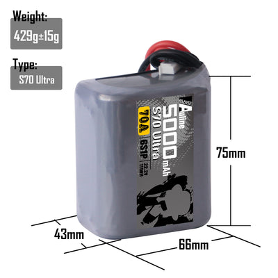 21700 S70 Ultra 5000MAH 6S1P 22.2V 70A XT60
