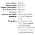 21700 A45 8000MAH 4S2P 14.8V 90A XT60