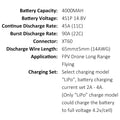 21700 A45 4000MAH 4S 14.8V 45A XT60