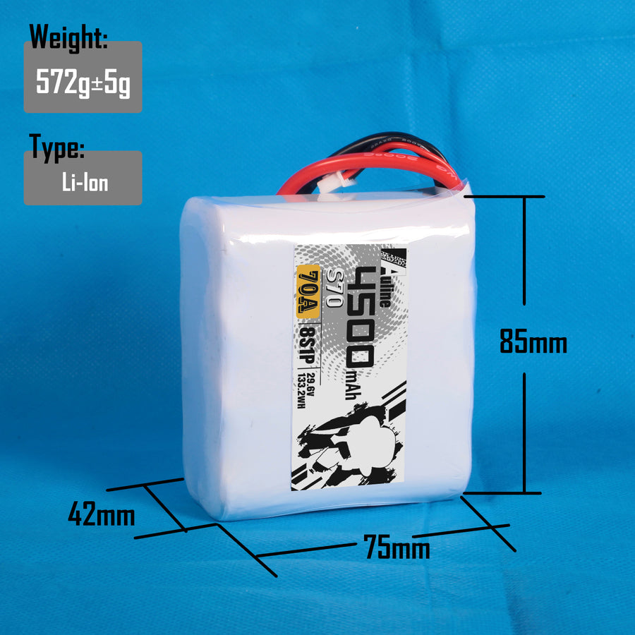S70 21700 4500MAH 8S1P 29.6V 70A XT60
