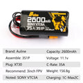 VTC5A 2600mAh 3S 11.1v 35A XT30