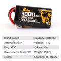 VTC6 3000mAh 3S 11.1v 30A XT30