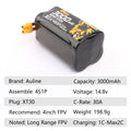 VTC6 3000mAh 4S 14.8v 30A XT30